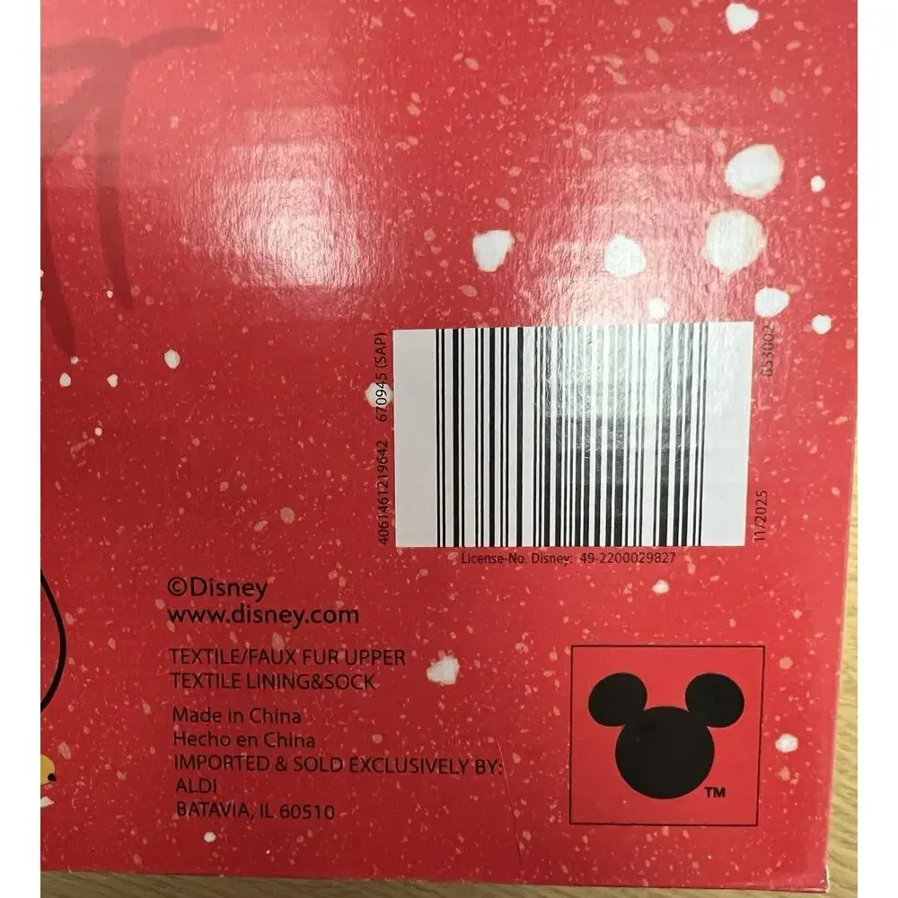 Aldi Exclusive 2025 Disney Womens Mickey Mouse Slippers Size 9/10 Christmas NWT - Picture 6 of 6
